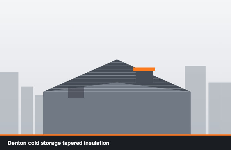 Denton cold storage tapered insulation