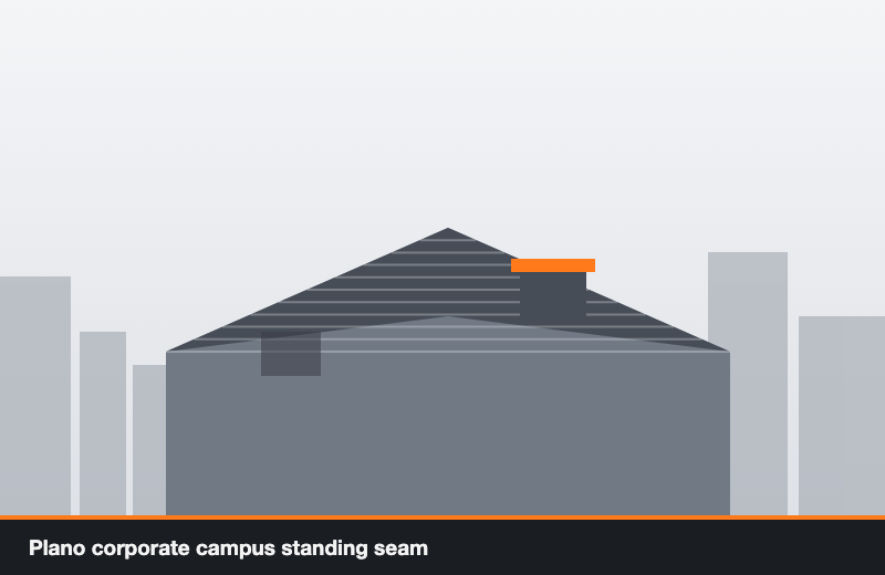 Plano corporate campus standing seam