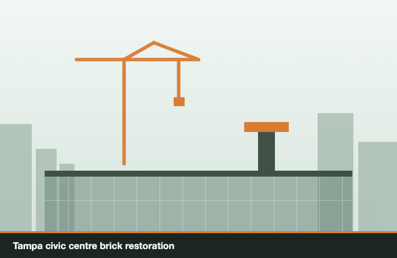 Tampa civic centre brick restoration