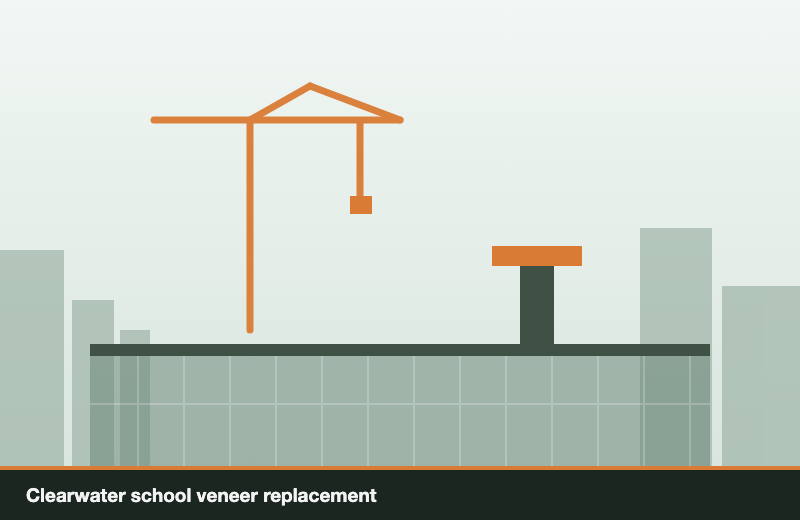 Clearwater school veneer replacement