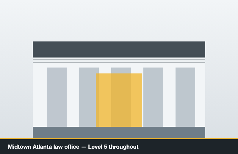 Midtown Atlanta law office — Level 5 throughout