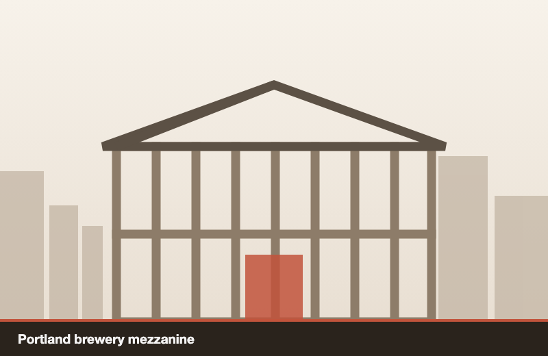 Portland brewery mezzanine
