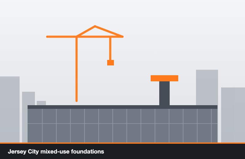 Jersey City mixed-use foundations